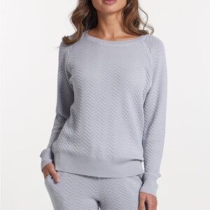 Leimere Grey Super Soft Cashmere Blend Ribbed Long Sleeve Sweater Size Small